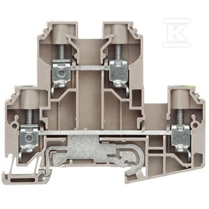 Zacisk modułowy wielorzędowy, złącze śrubowe, Ciemnobeżowy, 10 mm2, 800 V, liczba przyłączeń: 4, liczba poziomów: 2, TS 35, V-0, WDK 10 DU-PE
