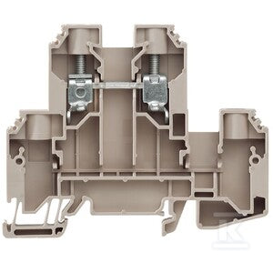 Zacisk modułowy wielorzędowy, złącze śrubowe, Ciemnobeżowy, 10 mm2, 800 V, liczba przyłączeń: 2, liczba poziomów: 1, TS 35, V-0, WDK 10 L