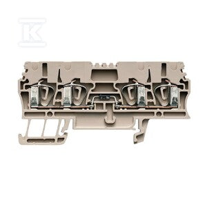 Blok zaciskowy, złącze sprężynowe, Ciemnobeżowy, 2.5 mm2, 400 V, 400 V, liczba przyłączeń: 4, liczba poziomów: 1, TS 35, ZDU 2.5/2X2AN/D-