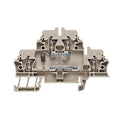 Blok zaciskowy, złącze sprężynowe, Ciemnobeżowy, 2.5 mm2, 500 V, 500 V, liczba przyłączeń: 4, liczba poziomów: 2, TS 35, ZDK 2.5/D/8