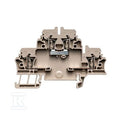 Blok zaciskowy, złącze sprężynowe, Ciemnobeżowy, 2.5 mm2, 500 V, 500 V, liczba przyłączeń: 4, liczba poziomów: 2, TS 35, ZDK 2.5/D/0