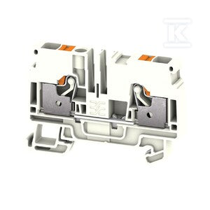 Zacisk PE, PUSH IN, biały, 6 mm2, 800 V, liczba przyłączeń: 2, liczba poziomów: 1, TS 35, V-0, Wemid, A2C 6 FE WT