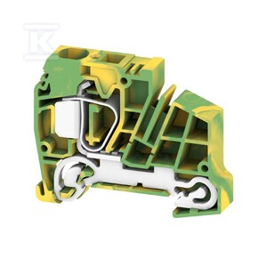 Zacisk PE, złącze sprężynowe, zielony / żółty, 16 mm2, 800 V, liczba przyłączeń: 1, liczba poziomów: 1, TS 35, V-0, Wemid, ZPE 16-2/1AN
