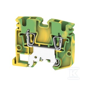 Zacisk PE, złącze sprężynowe, zielony / żółty, 2.5 mm2, 800 V, liczba przyłączeń: 2, liczba poziomów: 1, TS 15, V-0, Wemid, ZPEA 2.5-2N