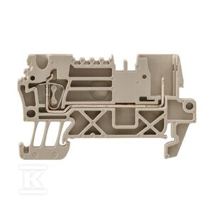 Złączka wtykowa, złącze sprężynowe, Ciemnobeżowy, 2.5 mm2, 24 A, 500 V, liczba przyłączeń: 2, liczba poziomów: 1, TS 35, ZT 2.5/2AN/1