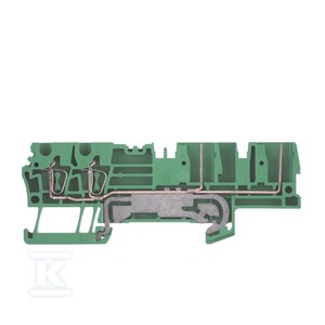 Złączka wtykowa, złącze sprężynowe, zielony / żółty, 2.5 mm2, 0 A, liczba przyłączeń: 4, liczba poziomów: 1, TS 35, ZTPE 2.5/4AN/2