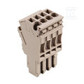 Wtyczka (terminal), złącze wtykowe, 2.5 mm2, 24 A, 500 V, liczba przyłączeń: 4, Liczba biegunów: 4, Szerokość: 20.4 mm, ZP 2.5/1AN/QV/4