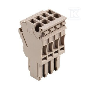 Wtyczka (terminal), złącze wtykowe, 2.5 mm2, 24 A, 500 V, liczba przyłączeń: 4, Liczba biegunów: 4, Szerokość: 20.4 mm, ZP 2.5/1AN/QV/4