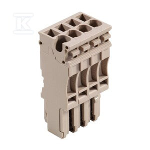 Wtyczka (terminal), złącze wtykowe, 2.5 mm2, 24 A, 500 V, liczba przyłączeń: 4, Liczba biegunów: 4, Szerokość: 20.4 mm, ZP 2.5/1AN/4