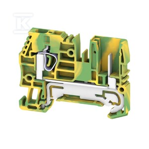 Złączka wtykowa, złącze sprężynowe, zielony / żółty, 4 mm2, 0 A, liczba przyłączeń: 2, liczba poziomów: 1, TS 35, ZTPE 4/2AN/1