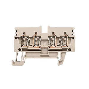 Blok zacisku przelotowego, złącze sprężynowe, Ciemnobeżowy, 2.5 mm2, 24 A, 800 V, liczba przyłączeń: 4, ZDU 2.5N/4AN