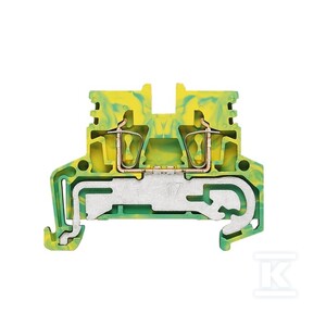 Zacisk PE, złącze sprężynowe, zielony / żółty, 2.5 mm2, 800 V, liczba przyłączeń: 2, liczba poziomów: 1, TS 35, V-0, Wemid, ZPE 2.5N