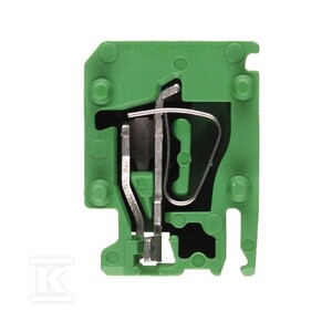 Wtyczka (terminal), złącze sprężynowe, 1.5 mm2, 17.5 A, 250 V, liczba przyłączeń: 1, Liczba biegunów: 1, Szerokość: 5.08 mm, ZVL 1.5/PE GN