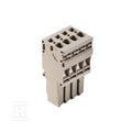 Wtyczka (terminal), złącze sprężynowe, 4 mm2, 32 A, 800 V, liczba przyłączeń: 4, Liczba biegunów: 4, Szerokość: 26 mm, ZP 4/1AN/4