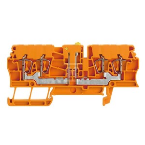 Bloki odczepów probierczych, złącze sprężynowe, pomarańczowy, 2.5 mm2, 16 A, 400 V, liczba przyłączeń: 4, liczba poziomów: 1, ZTR 2.5/4AN OR