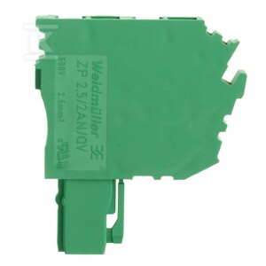 Wtyczka (terminal), złącze wtykowe, 2.5 mm2, 24 A, 500 V, liczba przyłączeń: 2, Liczba biegunów: 1, Szerokość: 5.1 mm, ZP 2.5/2AN/QV/1 GN
