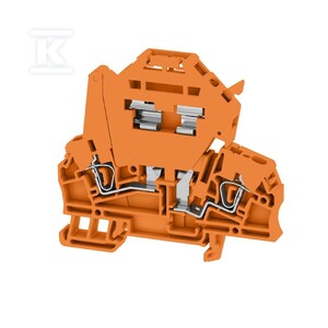 Zacisk bezpiecznika, złącze sprężynowe, pomarańczowy, 2.5 mm2, 6.3 A, 500 V, liczba przyłączeń: 2, liczba poziomów: 1, TS 35, ZSI 2.5 OR