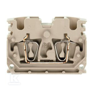 Blok zacisku przelotowego, złącze sprężynowe, Ciemnobeżowy, 2.5 mm2, 24 A, 800 V, liczba przyłączeń: 2, ZDUB 2.5-2/2AN/DB