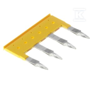 Złącze krosujące (terminal), wtykany, żółty, 24 A, Liczba biegunów: 4, Raster w mm: 12.00, Izolowany: Tak, Szerokość: 2.8 mm, ZQS 2.5/4