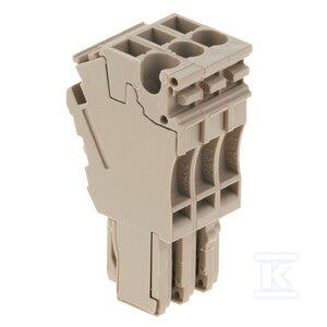 Wtyczka (terminal), złącze wtykowe, 2.5 mm2, 24 A, 500 V, liczba przyłączeń: 3, Liczba biegunów: 3, Szerokość: 15.3 mm, ZP 2.5/1AN/QV/3