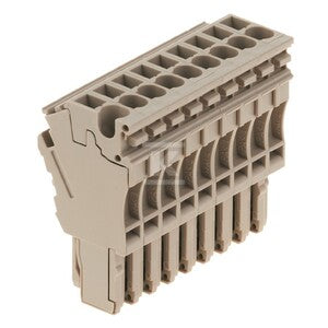 Wtyczka (terminal), złącze wtykowe, 2.5 mm2, 24 A, 500 V, liczba przyłączeń: 9, Liczba biegunów: 9, Szerokość: 45 mm, ZP 2.5/1AN/QV/9