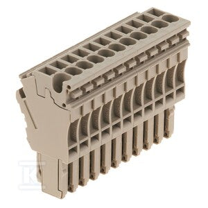 Wtyczka (terminal), złącze wtykowe, 2.5 mm2, 24 A, 500 V, liczba przyłączeń: 11, Liczba biegunów: 11, Szerokość: 56.1 mm, ZP 2.5/1AN/QV/11
