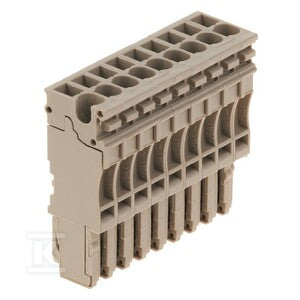 Wtyczka (terminal), złącze wtykowe, 2.5 mm2, 24 A, 500 V, liczba przyłączeń: 9, Liczba biegunów: 9, Szerokość: 45.9 mm, ZP 2.5/1AN/9