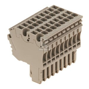 Wtyczka (terminal), złącze wtykowe, 2.5 mm2, 24 A, 500 V, liczba przyłączeń: 18, Liczba biegunów: 9, Szerokość: 45.9 mm, ZP 2.5/2AN/QV/9