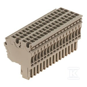 Wtyczka (terminal), złącze wtykowe, 2.5 mm2, 24 A, 500 V, liczba przyłączeń: 32, Liczba biegunów: 16, Szerokość: 80 mm, ZP 2.5/2AN/QV/16