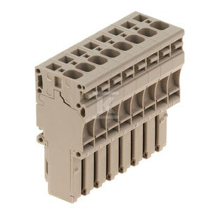 Wtyczka (terminal), złącze sprężynowe, 4 mm2, 32 A, 800 V, liczba przyłączeń: 8, Liczba biegunów: 8, Szerokość: 52 mm, ZP 4/1AN/8