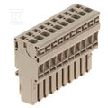 Wtyczka (terminal), złącze sprężynowe, 4 mm2, 32 A, 800 V, liczba przyłączeń: 10, Liczba biegunów: 10, Szerokość: 65 mm, ZP 4/1AN/10