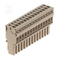 Wtyczka (terminal), złącze sprężynowe, 4 mm2, 32 A, 800 V, liczba przyłączeń: 14, Liczba biegunów: 14, Szerokość: 91 mm, ZP 4/1AN/14