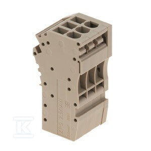 Wtyczka (terminal), złącze wtykowe, 2.5 mm2, 24 A, 500 V, liczba przyłączeń: 3, Liczba biegunów: 3, Szerokość: 17.8 mm, ZPS 2.5/1AN/QV/3