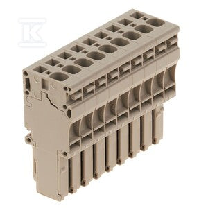 Wtyczka (terminal), złącze sprężynowe, 4 mm2, 32 A, 800 V, liczba przyłączeń: 9, Liczba biegunów: 9, Szerokość: 58.5 mm, ZP 4/1AN/9