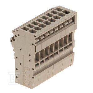 Wtyczka (terminal), złącze wtykowe, 2.5 mm2, 24 A, 500 V, liczba przyłączeń: 8, Liczba biegunów: 8, Szerokość: 43.3 mm, ZPS 2.5/1AN/QV/8