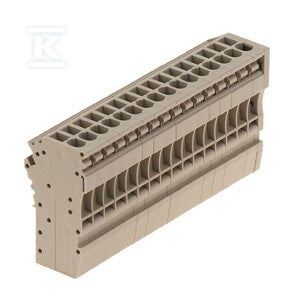 Wtyczka (terminal), złącze wtykowe, 2.5 mm2, 24 A, 500 V, liczba przyłączeń: 16, Liczba biegunów: 16, Szerokość: 83.1 mm, ZPS 2.5/1AN/QV/16