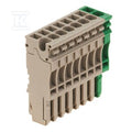 Wtyczka (terminal), złącze wtykowe, 2.5 mm2, 24 A, 500 V, liczba przyłączeń: 8, Liczba biegunów: 8, Szerokość: 40.8 mm, ZP 2.5/1AN/8 GN/BE