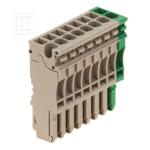 Wtyczka (terminal), złącze wtykowe, 2.5 mm2, 24 A, 500 V, liczba przyłączeń: 8, Liczba biegunów: 8, Szerokość: 40.8 mm, ZP 2.5/1AN/8 GN/BE