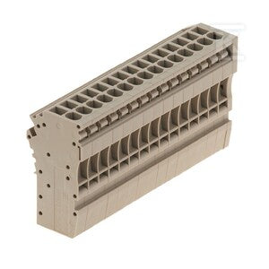 Wtyczka (terminal), złącze wtykowe, 2.5 mm2, 24 A, 500 V, liczba przyłączeń: 15, Liczba biegunów: 15, Szerokość: 79 mm, ZPS 2.5/1AN/QV/15