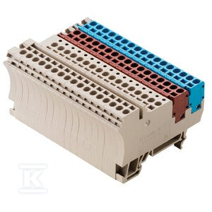 Złączka inicjatora/elementu wykonawczego, złącze sprężynowe, Ciemnobeżowy, 1.5 mm2, 17.5 A, 250 V, liczba przyłączeń: 68, liczba poziomów: 1, TS 35, ZIA 1.5/3L-1S/16/KB