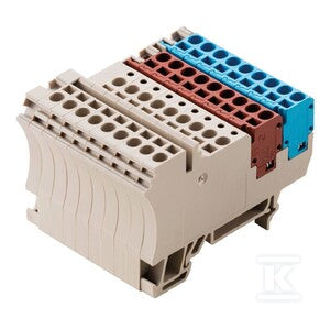 Złączka inicjatora/elementu wykonawczego, złącze sprężynowe, Ciemnobeżowy, 1.5 mm2, 17.5 A, 250 V, liczba przyłączeń: 36, liczba poziomów: 1, TS 35, ZIA 1.5/3L-1S/8/KB