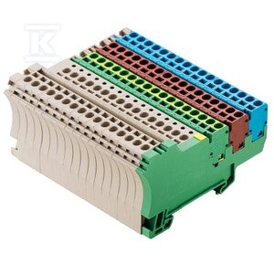 Złączka inicjatora/elementu wykonawczego, złącze sprężynowe, Ciemnobeżowy, 1.5 mm2, 17.5 A, 250 V, liczba przyłączeń: 83, liczba poziomów: 2, TS 35, ZIA 1.5/4L-PE/16/KB
