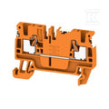 Blok zacisku przelotowego, PUSH IN, pomarańczowy, 2.5 mm2, 24 A, 800 V, liczba przyłączeń: 2, A2C 2.5 DL OR
