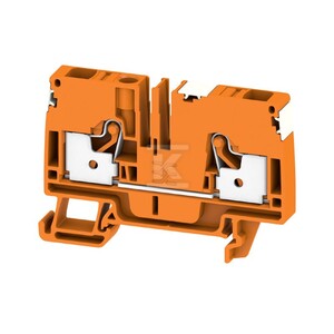Blok zacisku przelotowego, PUSH IN, pomarańczowy, 6 mm2, 41 A, 800 V, liczba przyłączeń: 2, A2C 6 DL OR