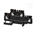 Zacisk modułowy wielorzędowy, PUSH IN, czarny, 2.5 mm2, 800 V, liczba przyłączeń: 4, liczba poziomów: 2, TS 35, V-0, A2T 2.5 BK