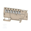 Zacisk rozdziału potencjału, PUSH IN, Ciemnobeżowy, 1.5 mm2, 17.5 A, 500 V, liczba przyłączeń: 6, liczba poziomów: 1, AAP11 1.5 LI DL BL