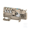 Zacisk rozdziału potencjału, PUSH IN, Ciemnobeżowy, 6 mm2, 41 A, 500 V, liczba przyłączeń: 1, liczba poziomów: 1, AAP11 6/6X1.5 LO-LI DL BL