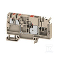 Zacisk rozdziału potencjału, PUSH IN, Ciemnobeżowy, 10 mm2, 57 A, 800 V, liczba przyłączeń: 1, liczba poziomów: 1, AAP12 10/4X2.5 LO-LI DL RD