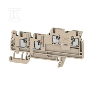 Złączka inicjatora/elementu wykonawczego, PUSH IN, Ciemnobeżowy, 1.5 mm2, 13.5 A, 250 V, liczba przyłączeń: 4, liczba poziomów: 2, TS 35, AIO21 1.5 SI DL