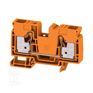 Blok zacisku przelotowego, PUSH IN, pomarańczowy, 16 mm2, 76 A, 1000 V, liczba przyłączeń: 2, A2C 16 OR